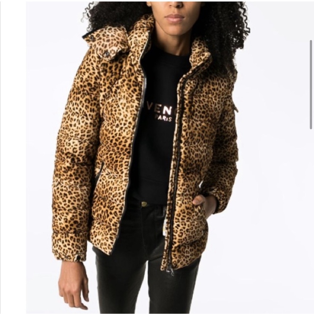 Moncler Bady Leopard Print Down Coat Size 00 - image 7